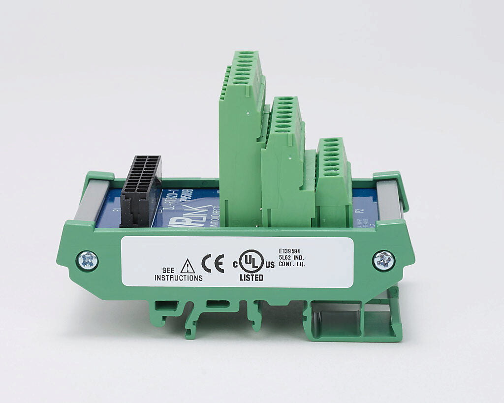 ZIPLink reduced-width feedthrough module, 24-pole, DIN rail mount.-ZL-RTB20-1