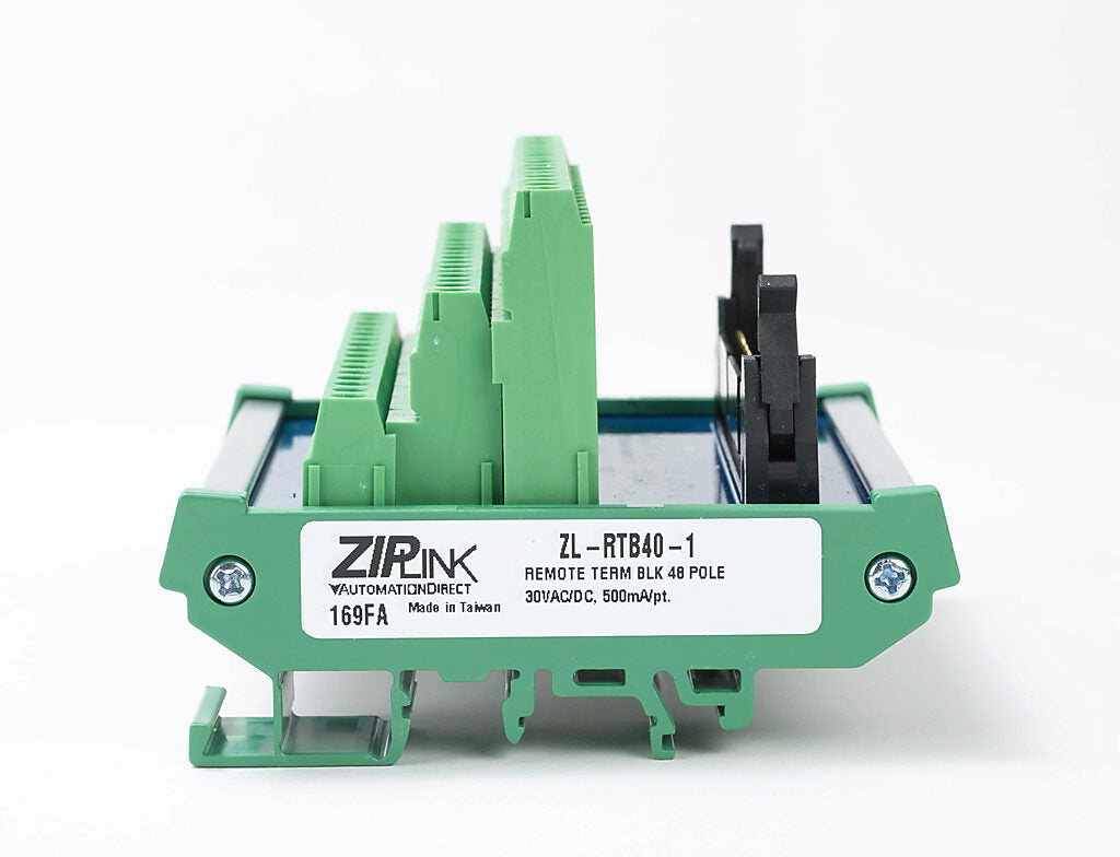 ZIPLink reduced-width feedthrough module, 48-pole, DIN rail mount.-ZL-RTB40-1