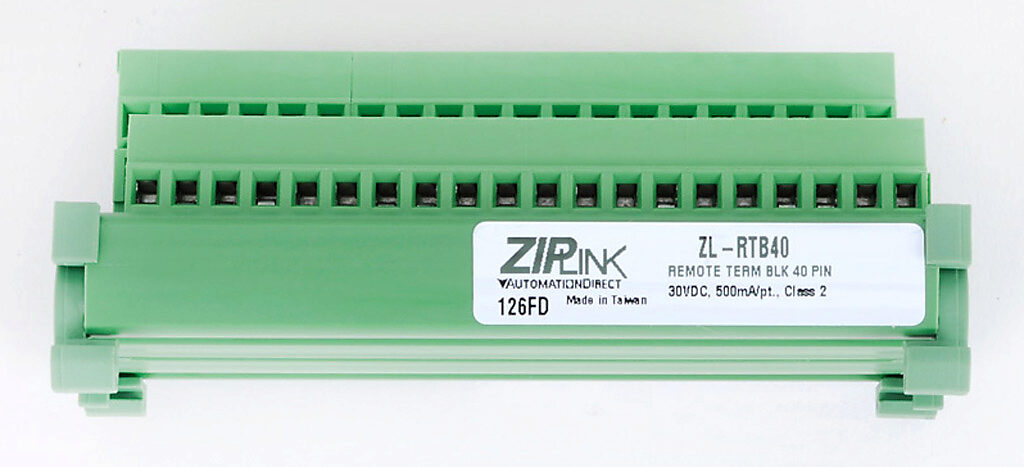 ZIPLink feedthrough module, 40-pole, DIN rail mount.-ZL-RTB40