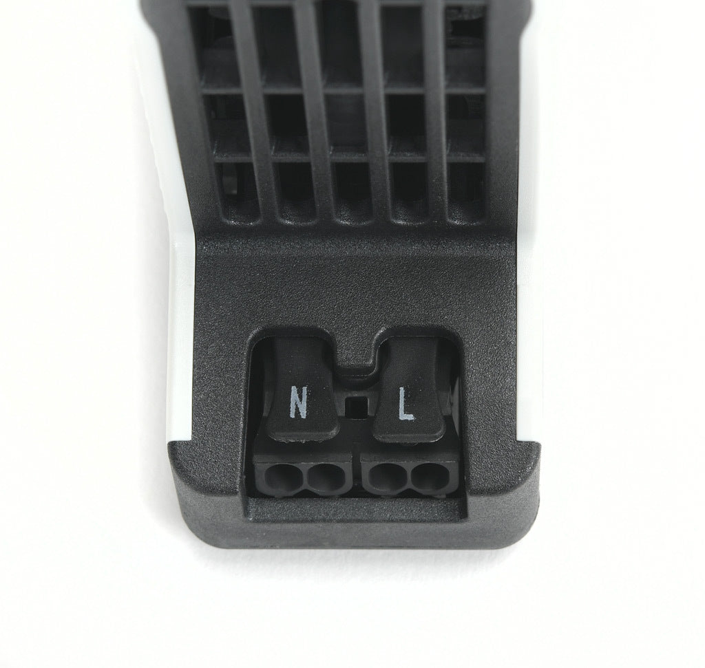 Stego enclosure heater, 30W heating capacity, touch-safe PTC resistor heating element, 120-240 VAC/VDC operating voltage, 50/60 Hz, 35mm DIN rail or panel mount.-06402.0-00