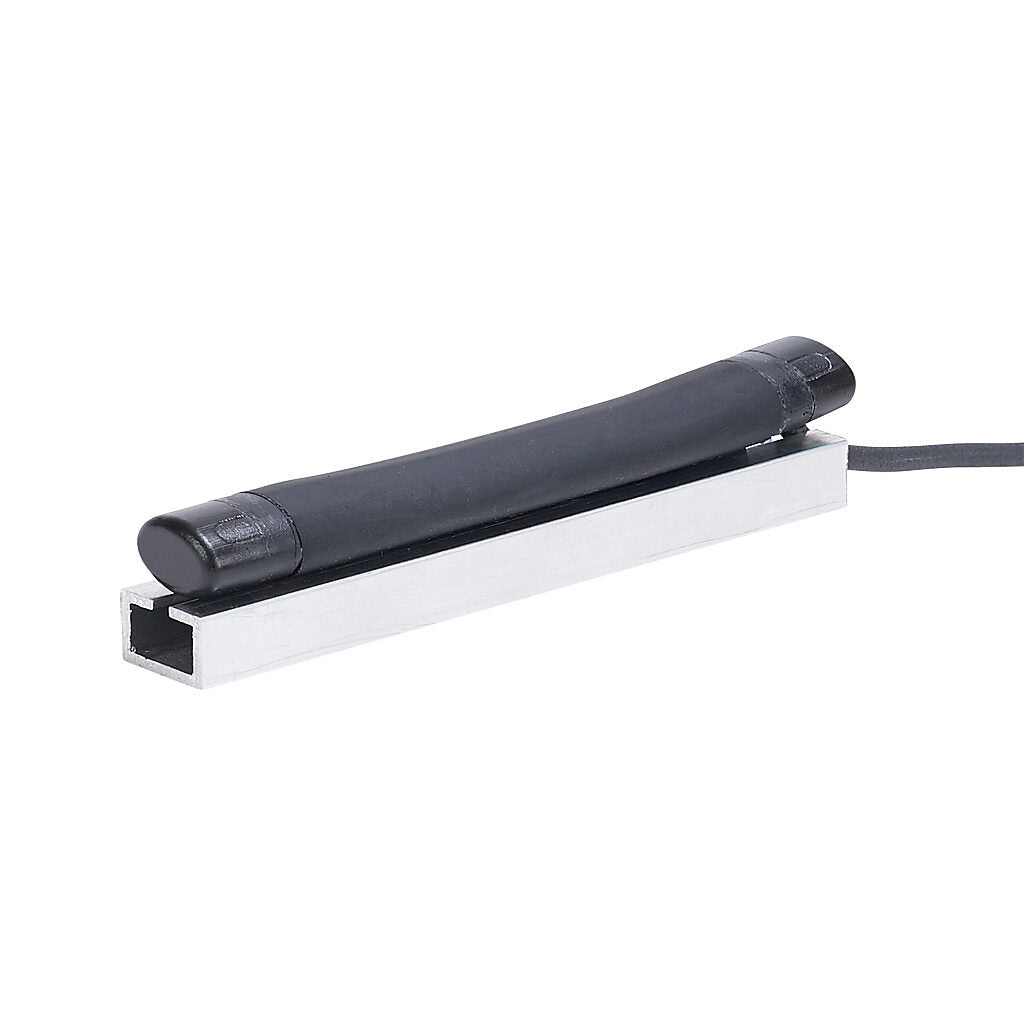 ASO Safety Solutions safety contact edge, 15 x 10mm, 4in length, pigtail, 8.2ft/2.5m cable length. Aluminum mounting rail included. Preassembled with 8.2k ohm resistor for 2-wire installation.-1501-1460