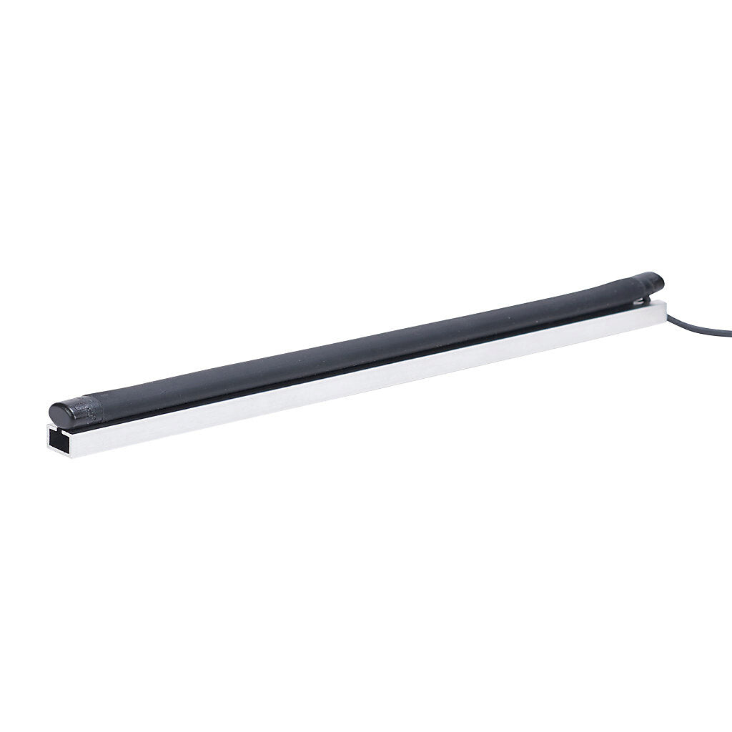ASO Safety Solutions safety contact edge, 15 x 10mm, 1ft length, pigtail, 8.2ft/2.5m cable length. Aluminum mounting rail included. Preassembled with 8.2k ohm resistor for 2-wire installation.-1501-1463