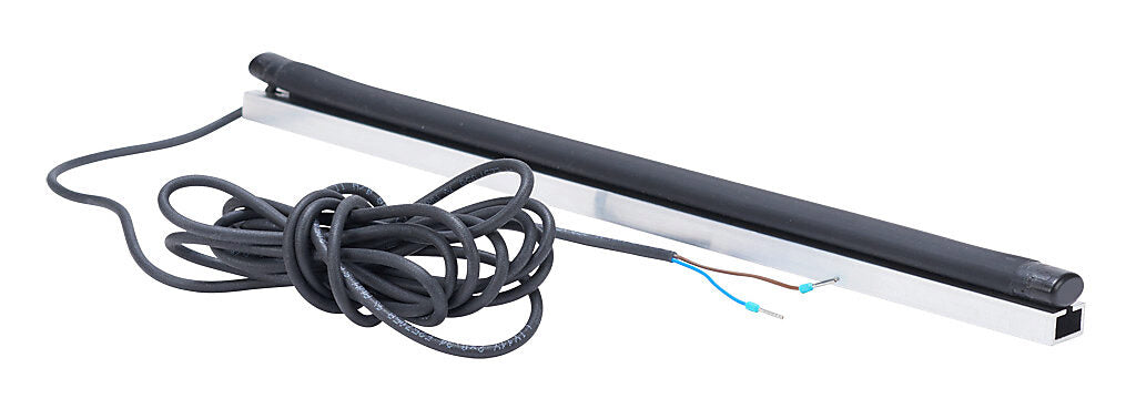 ASO Safety Solutions safety contact edge, 15 x 10mm, 1ft length, pigtail, 8.2ft/2.5m cable length. Aluminum mounting rail included. Preassembled with 8.2k ohm resistor for 2-wire installation.-1501-1463