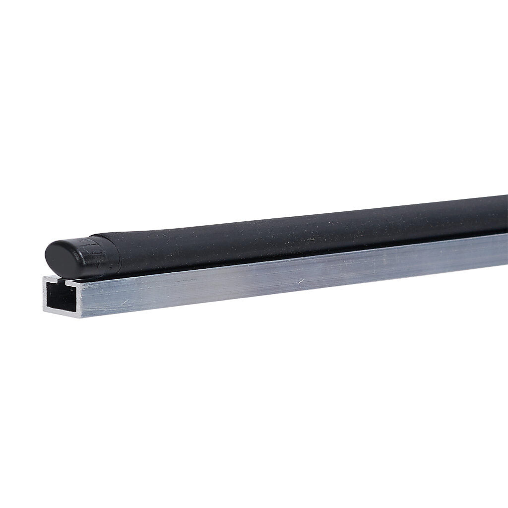 ASO Safety Solutions safety contact edge, 15 x 10mm, 1.8ft length, pigtail, 8.2ft/2.5m cable length. Aluminum mounting rail included. Preassembled with 8.2k ohm resistor for 2-wire installation.-1501-1466