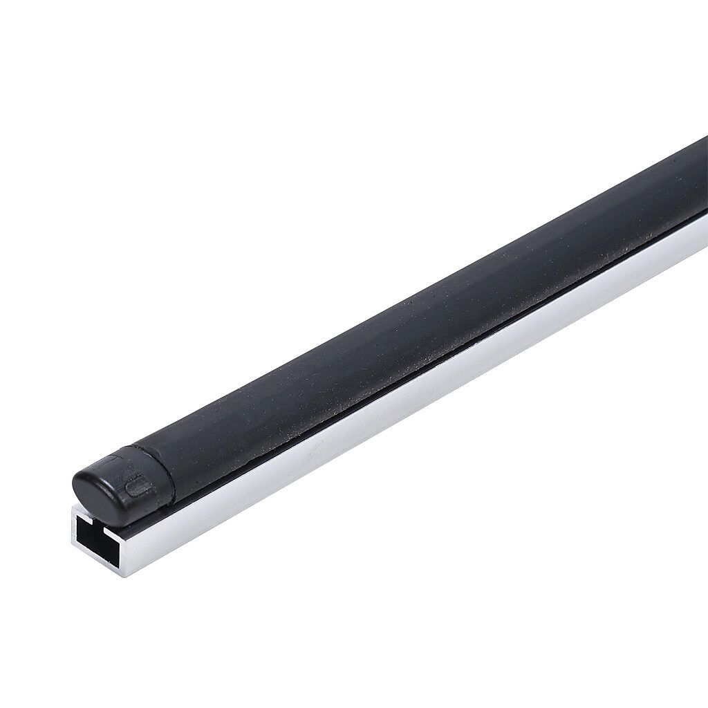 ASO Safety Solutions safety contact edge, 15 x 10mm, 3ft length, pigtail, 8.2ft/2.5m cable length. Aluminum mounting rail included. Preassembled with 8.2k ohm resistor for 2-wire installation.-1501-1469