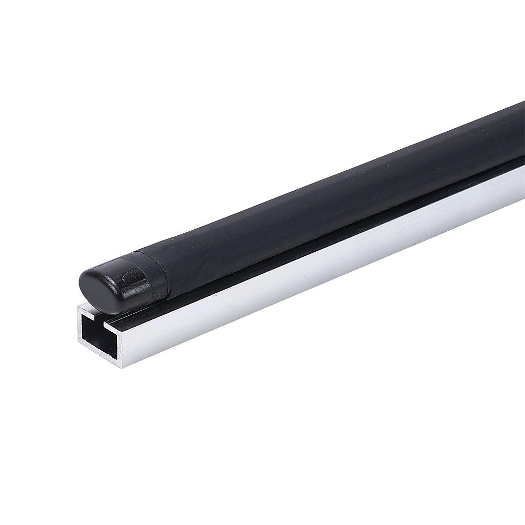 ASO Safety Solutions safety contact edge, 15 x 10mm, 3.5ft length, pigtail, 8.2ft/2.5m cable length. Aluminum mounting rail included. Preassembled with 8.2k ohm resistor for 2-wire installation.-1501-1470