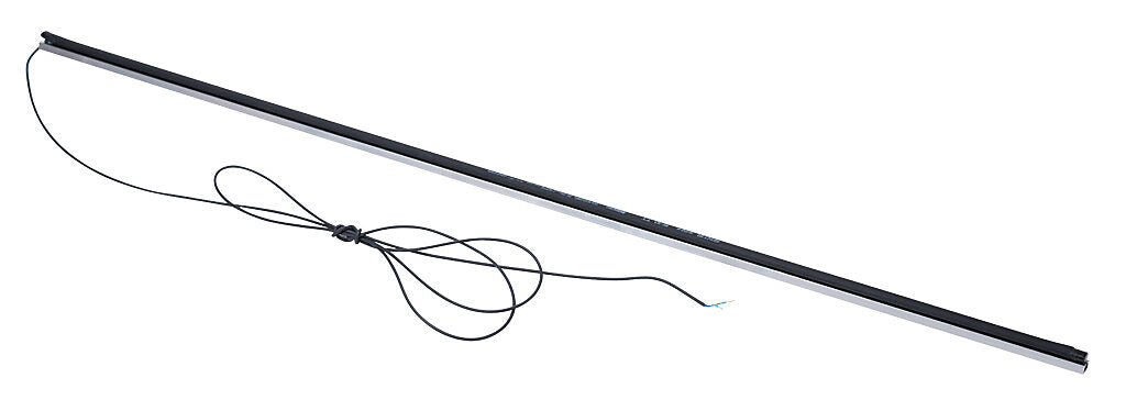 ASO Safety Solutions safety contact edge, 15 x 10mm, 4ft length, pigtail, 8.2ft/2.5m cable length. Aluminum mounting rail included. Preassembled with 8.2k ohm resistor for 2-wire installation.-1501-1471