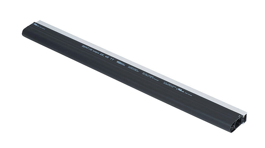 ASO Safety Solutions safety contact edge, 25 x 45mm, 2ft length. Aluminum mounting rail included. Purchase required end caps separately.-1502-2113