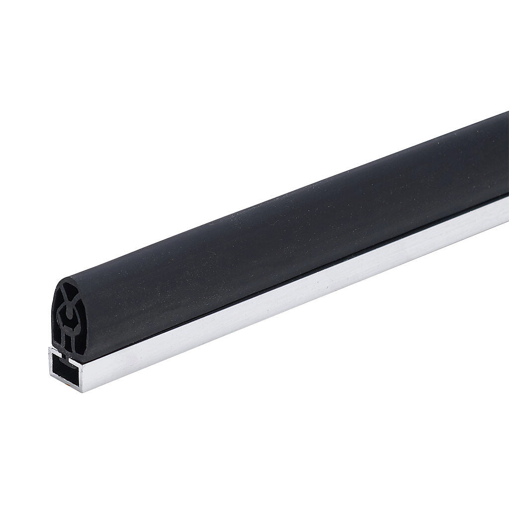 ASO Safety Solutions safety contact edge, 15 x 25mm, 5ft length. Aluminum mounting rail included. Purchase required end caps separately.-1502-4731