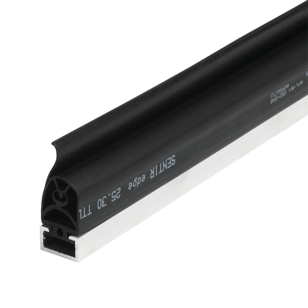 ASO Safety Solutions safety contact edge, 25 x 30mm, 5ft length. Single sided sealing lip and aluminum mounting rail included. Purchase required end caps separately.-1502-6221