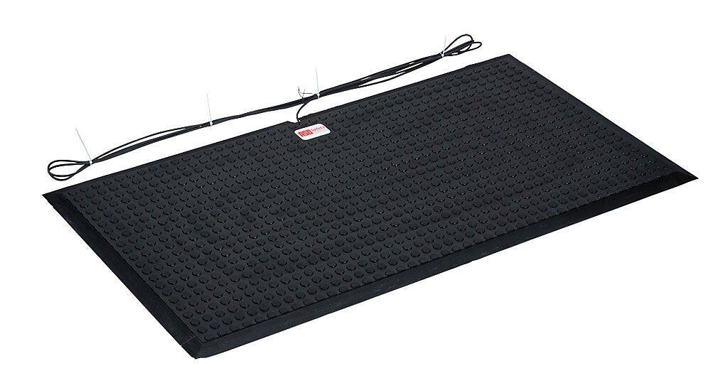 ASO Safety Solutions safety contact mat, 24 x 48in, integrated taper edge, 24 VAC/VDC operating voltage, polyurethane contact surface, black, IP65, 19.6ft/6m cable length, pigtail.-1602-4091
