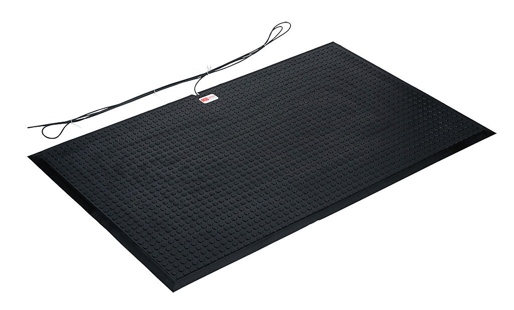 ASO Safety Solutions safety contact mat, 36 x 60in, integrated taper edge, 24 VAC/VDC operating voltage, polyurethane contact surface, black, IP65, 19.6ft/6m cable length, pigtail.-1602-4095