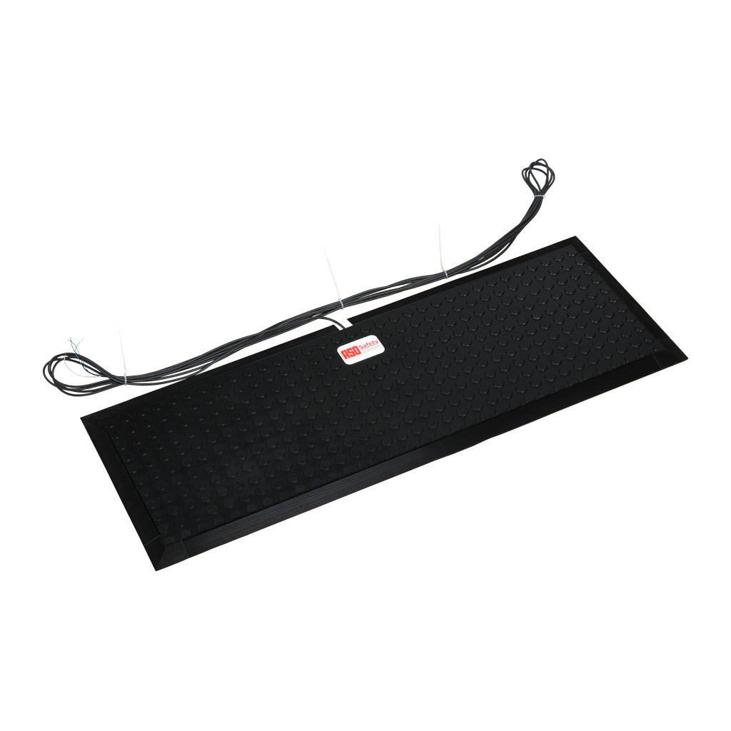ASO Safety Solutions safety contact mat, 12 x 36in, integrated taper edge, 24 VAC/VDC operating voltage, polyurethane contact surface, black, IP65, 19.6ft/6m cable length, pigtail.-1602-4097