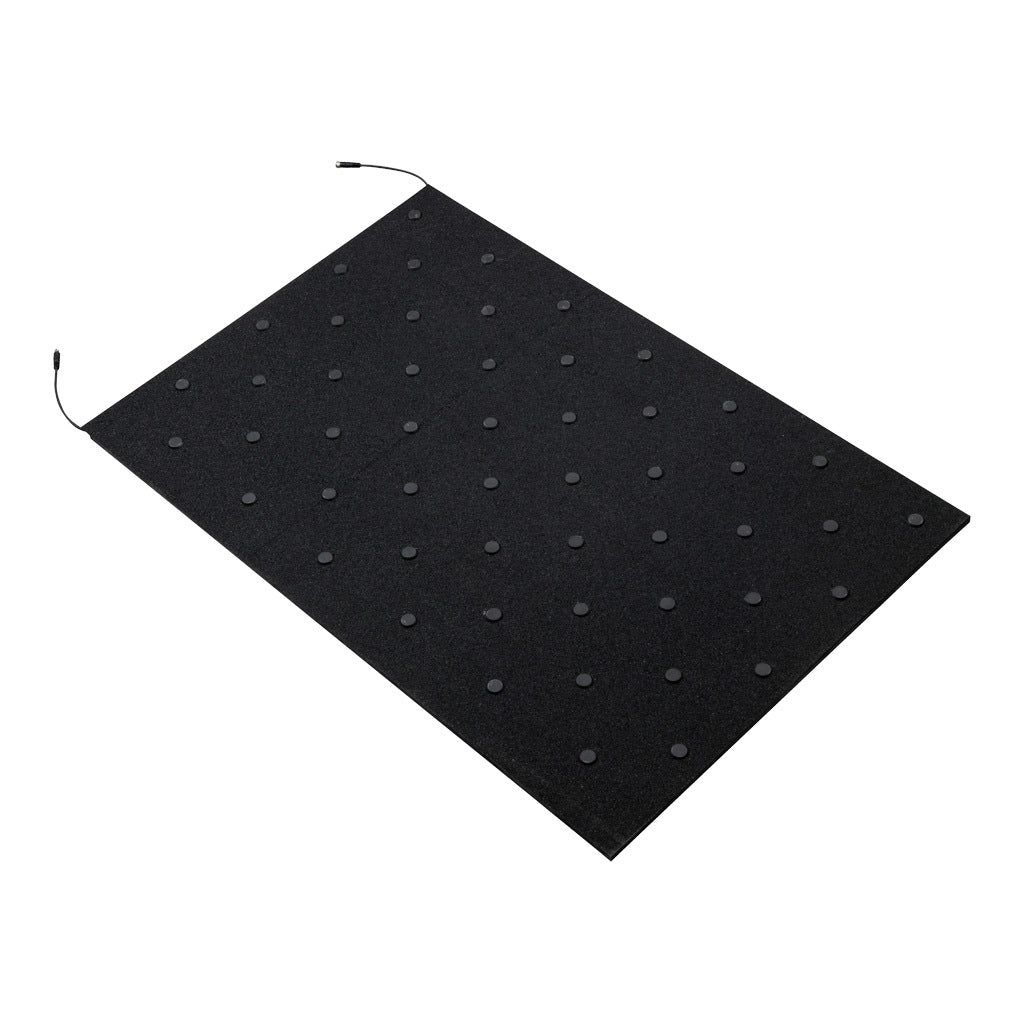 ASO Safety Solutions safety contact mat, 24 x 36in, straight edge, 24 VAC/VDC operating voltage, aluminum contact surface, IP65, 4.7in/120mm cable length, (1) 3-pin male M8 connector and (1) 3-pin female M8 connector.-1602-4540