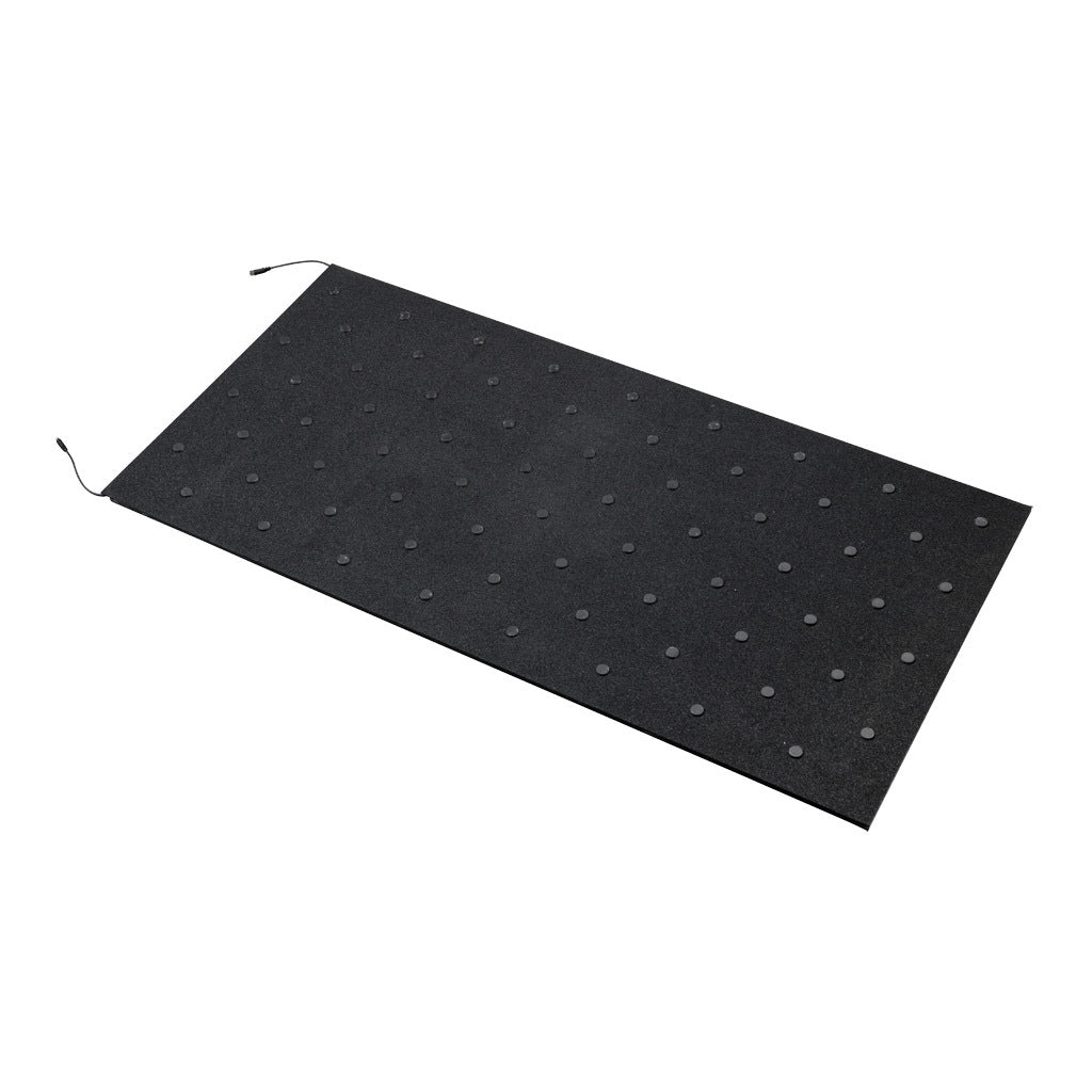 ASO Safety Solutions safety contact mat, 24 x 48in, straight edge, 24 VAC/VDC operating voltage, aluminum contact surface, IP65, 4.7in/120mm cable length, (1) 3-pin male M8 connector and (1) 3-pin female M8 connector.-1602-4550