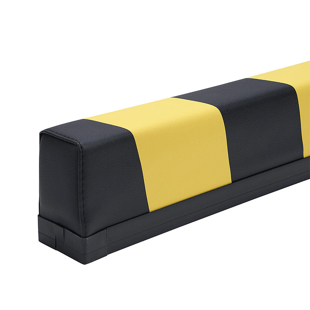 ASO Safety Solutions safety contact bumper, 60 x 100mm, 1.5ft length, yellow and black, (1) 3-pin male M8 connector and (1) 3-pin female M8 connector, 4.7in/120mm cable length. Aluminum mounting rail included.-1701-3700