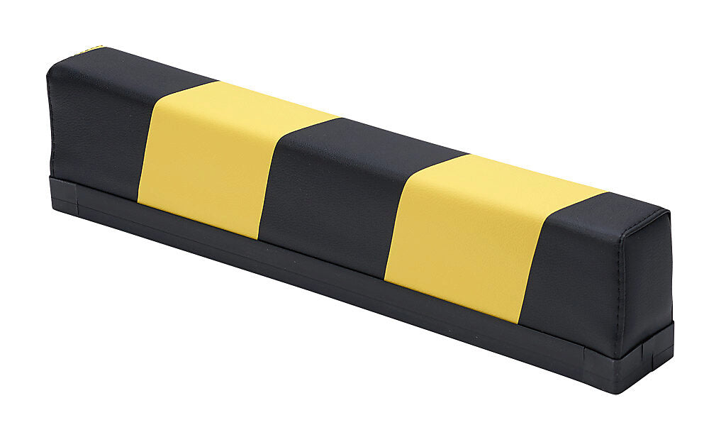 ASO Safety Solutions safety contact bumper, 60 x 100mm, 1.5ft length, yellow and black, (1) 3-pin male M8 connector and (1) 3-pin female M8 connector, 4.7in/120mm cable length. Aluminum mounting rail included.-1701-3700