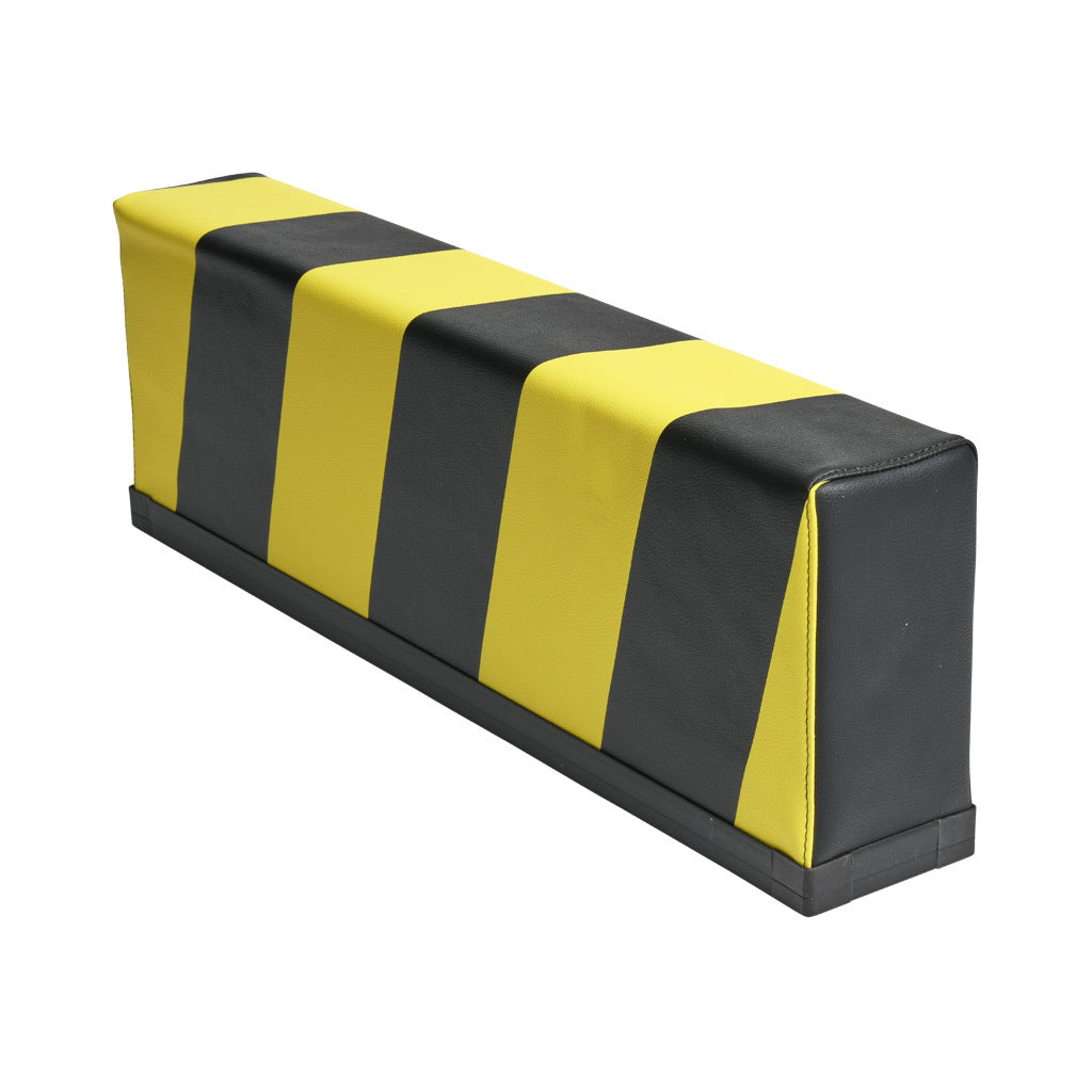 ASO Safety Solutions safety contact bumper, 100 x 200mm, 2ft length, yellow and black, (1) 3-pin male M8 connector and (1) 3-pin female M8 connector, 4.7in/120mm cable length. Aluminum mounting rail included.-1701-4790