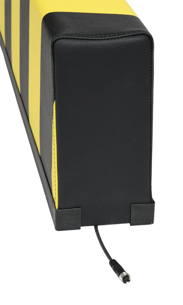 ASO Safety Solutions safety contact bumper, 100 x 200mm, 3ft length, yellow and black, (1) 3-pin male M8 connector and (1) 3-pin female M8 connector, 4.7in/120mm cable length. Aluminum mounting rail included.-1701-4800