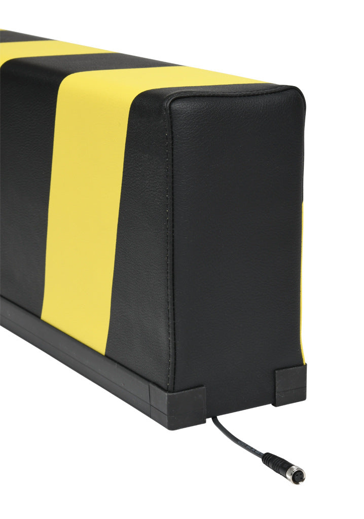 ASO Safety Solutions safety contact bumper, 100 x 200mm, 5ft length, yellow and black, (1) 3-pin male M8 connector and (1) 3-pin female M8 connector, 4.7in/120mm cable length. Aluminum mounting rail included.-1701-4820