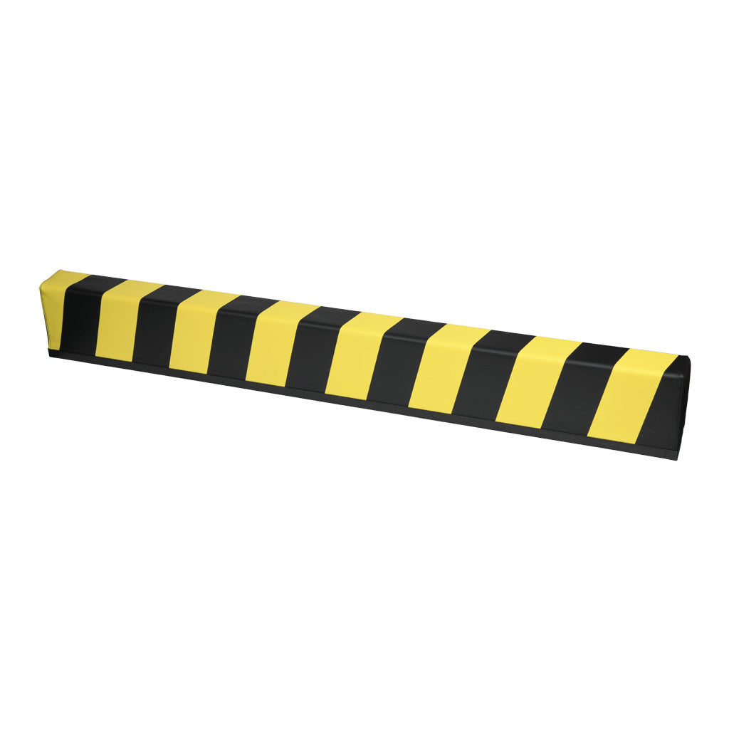 ASO Safety Solutions safety contact bumper, 100 x 200mm, 5ft length, yellow and black, (1) 3-pin male M8 connector and (1) 3-pin female M8 connector, 4.7in/120mm cable length. Aluminum mounting rail included.-1701-4820