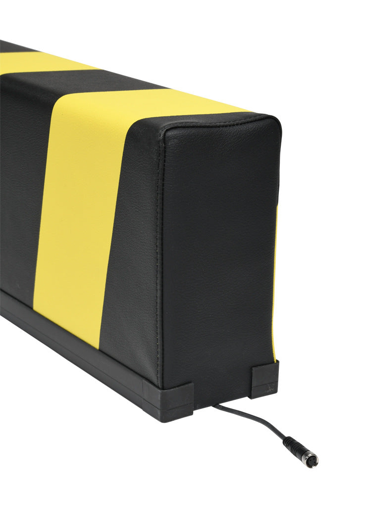 ASO Safety Solutions safety contact bumper, 100 x 200mm, 6ft length, yellow and black, (1) 3-pin male M8 connector and (1) 3-pin female M8 connector, 4.7in/120mm cable length. Aluminum mounting rail included.-1701-4830