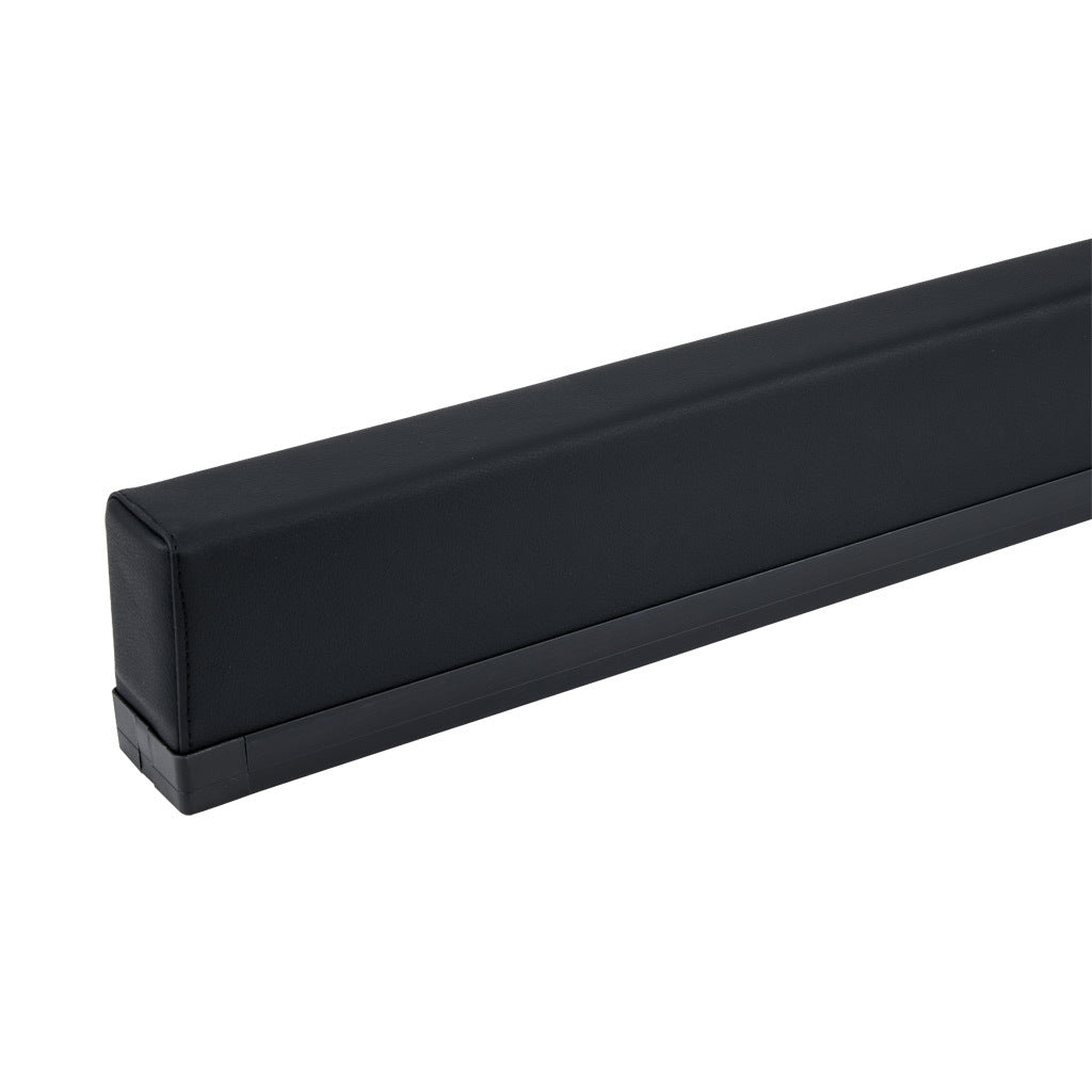 ASO Safety Solutions safety contact bumper, 60 x 100mm, 4ft length, black, (1) 3-pin male M8 connector and (1) 3-pin female M8 connector, 4.7in/120mm cable length. Aluminum mounting rail included.-1701-6190