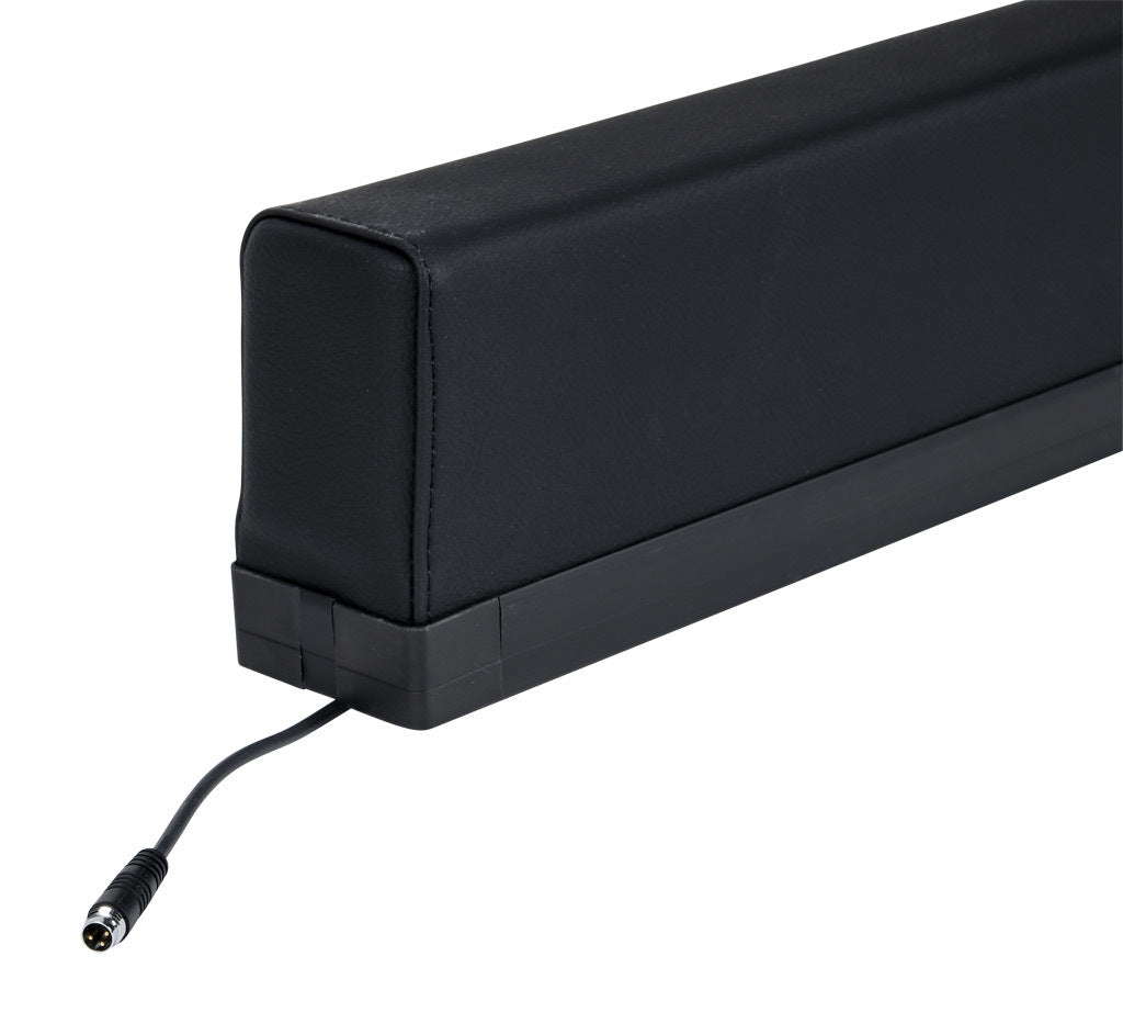 ASO Safety Solutions safety contact bumper, 60 x 100mm, 4ft length, black, (1) 3-pin male M8 connector and (1) 3-pin female M8 connector, 4.7in/120mm cable length. Aluminum mounting rail included.-1701-6190