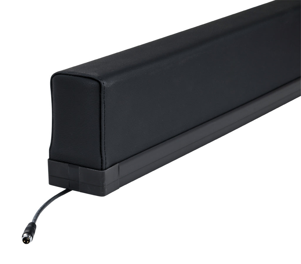 ASO Safety Solutions safety contact bumper, 60 x 100mm, 5ft length, black, (1) 3-pin male M8 connector and (1) 3-pin female M8 connector, 4.7in/120mm cable length. Aluminum mounting rail included.-1701-6200