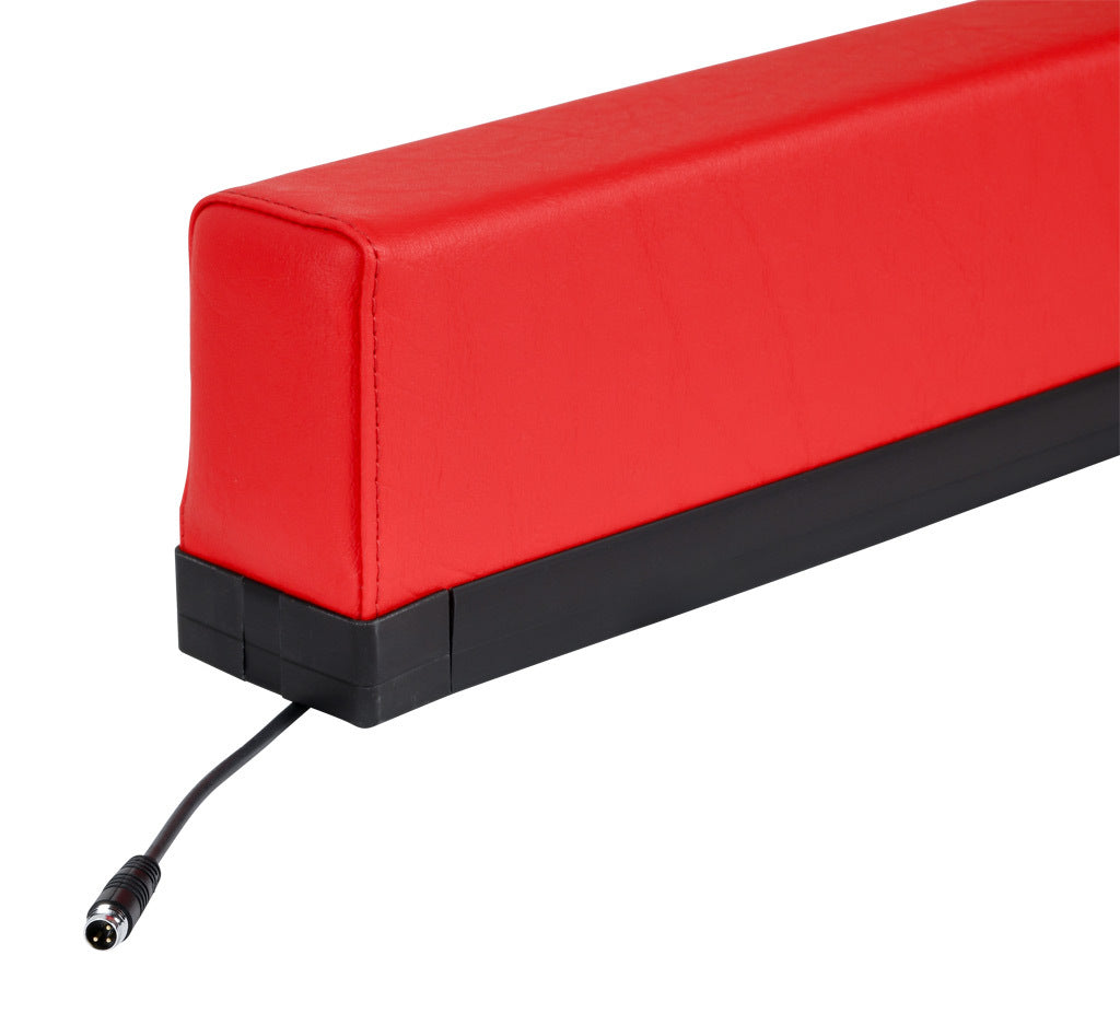 ASO Safety Solutions safety contact bumper, 60 x 100mm, 1.5ft length, red, (1) 3-pin male M8 connector and (1) 3-pin female M8 connector, 4.7in/120mm cable length. Aluminum mounting rail included.-1701-6220