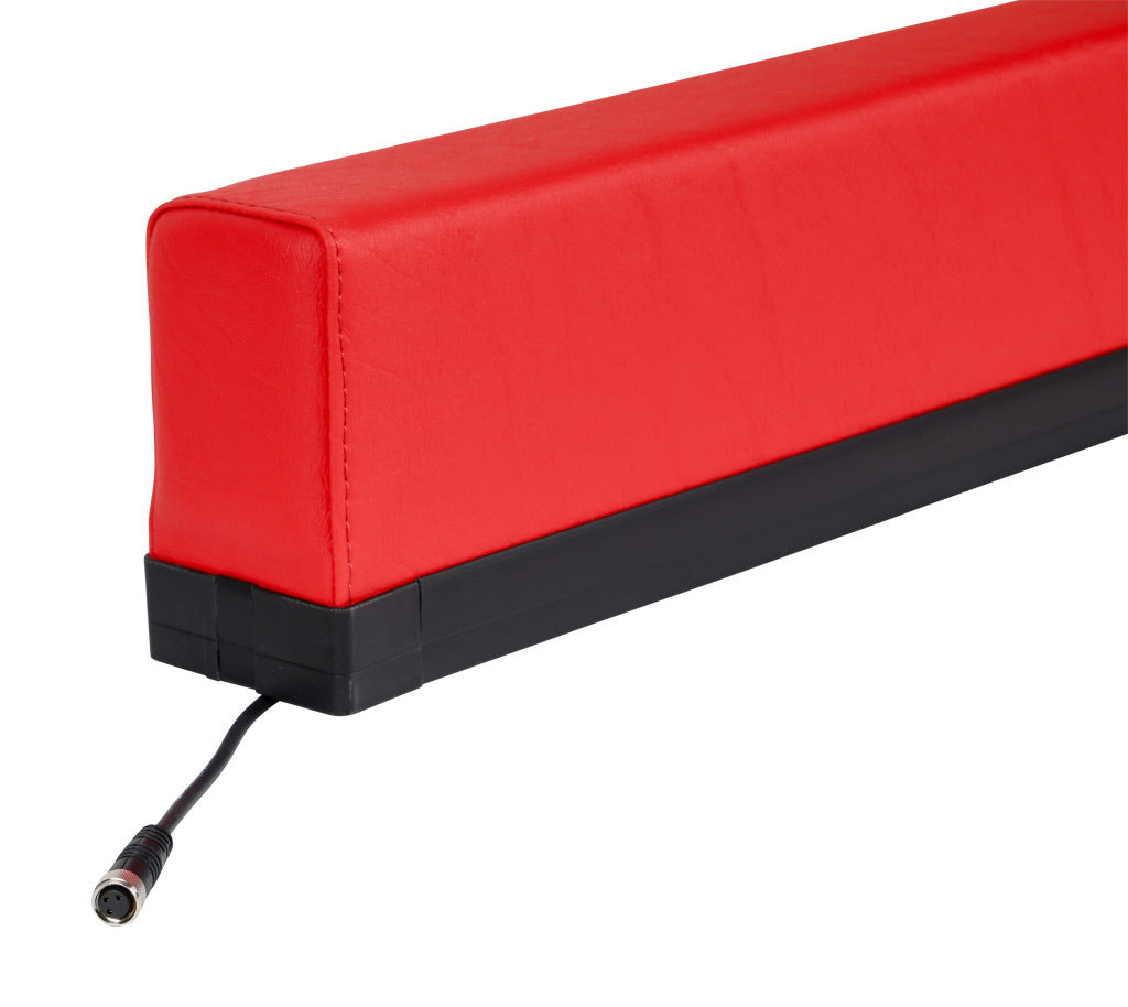 ASO Safety Solutions safety contact bumper, 60 x 100mm, 4ft length, red, (1) 3-pin male M8 connector and (1) 3-pin female M8 connector, 4.7in/120mm cable length. Aluminum mounting rail included.-1701-6250
