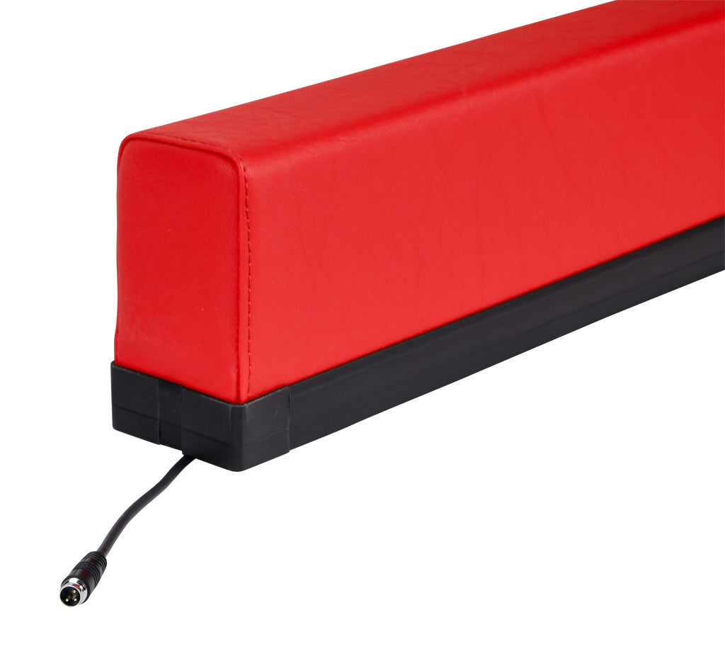 ASO Safety Solutions safety contact bumper, 60 x 100mm, 4ft length, red, (1) 3-pin male M8 connector and (1) 3-pin female M8 connector, 4.7in/120mm cable length. Aluminum mounting rail included.-1701-6250