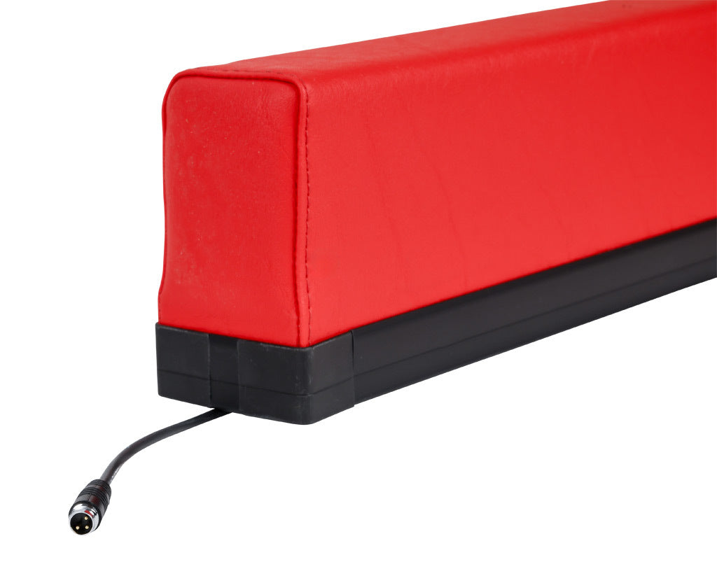 ASO Safety Solutions safety contact bumper, 60 x 100mm, 5ft length, red, (1) 3-pin male M8 connector and (1) 3-pin female M8 connector, 4.7in/120mm cable length. Aluminum mounting rail included.-1701-6260
