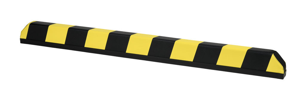 ASO Safety Solutions tapered safety contact bumper, 60 x 100mm, 4ft length, yellow and black, (1) 3-pin male M8 connector and (1) 3-pin female M8 connector, 4.7in/120mm cable length. Aluminum mounting rail included.-1701-6350