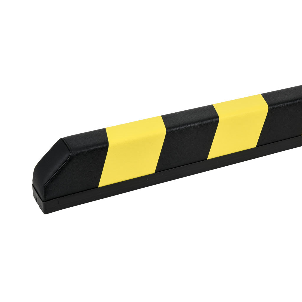 ASO Safety Solutions tapered safety contact bumper, 60 x 100mm, 5ft length, yellow and black, (1) 3-pin male M8 connector and (1) 3-pin female M8 connector, 4.7in/120mm cable length. Aluminum mounting rail included.-1701-6360
