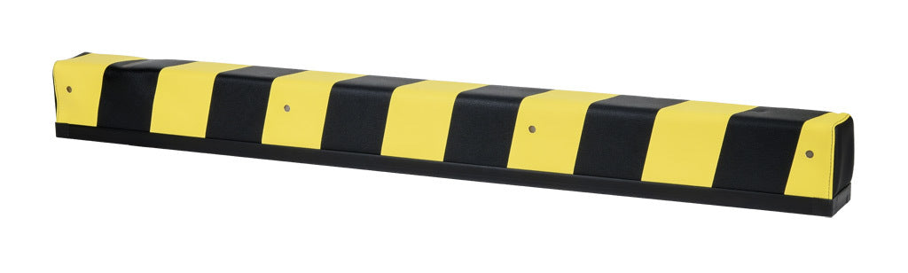 ASO Safety Solutions safety contact bumper, 100 x 120mm, 4ft length, yellow and black, (1) 3-pin male M8 connector and (1) 3-pin female M8 connector, outdoor rated, 4.7in/120mm cable length. Aluminum mounting rail included.-1701-6380