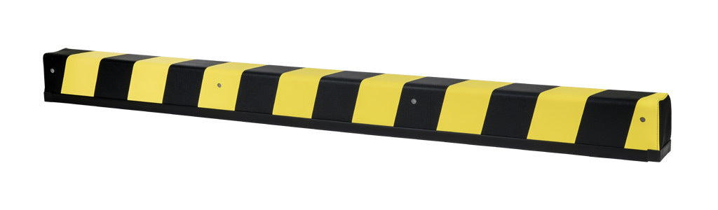 ASO Safety Solutions safety contact bumper, 100 x 120mm, 5ft length, yellow and black, (1) 3-pin male M8 connector and (1) 3-pin female M8 connector, outdoor rated, 4.7in/120mm cable length. Aluminum mounting rail included.-1701-6390