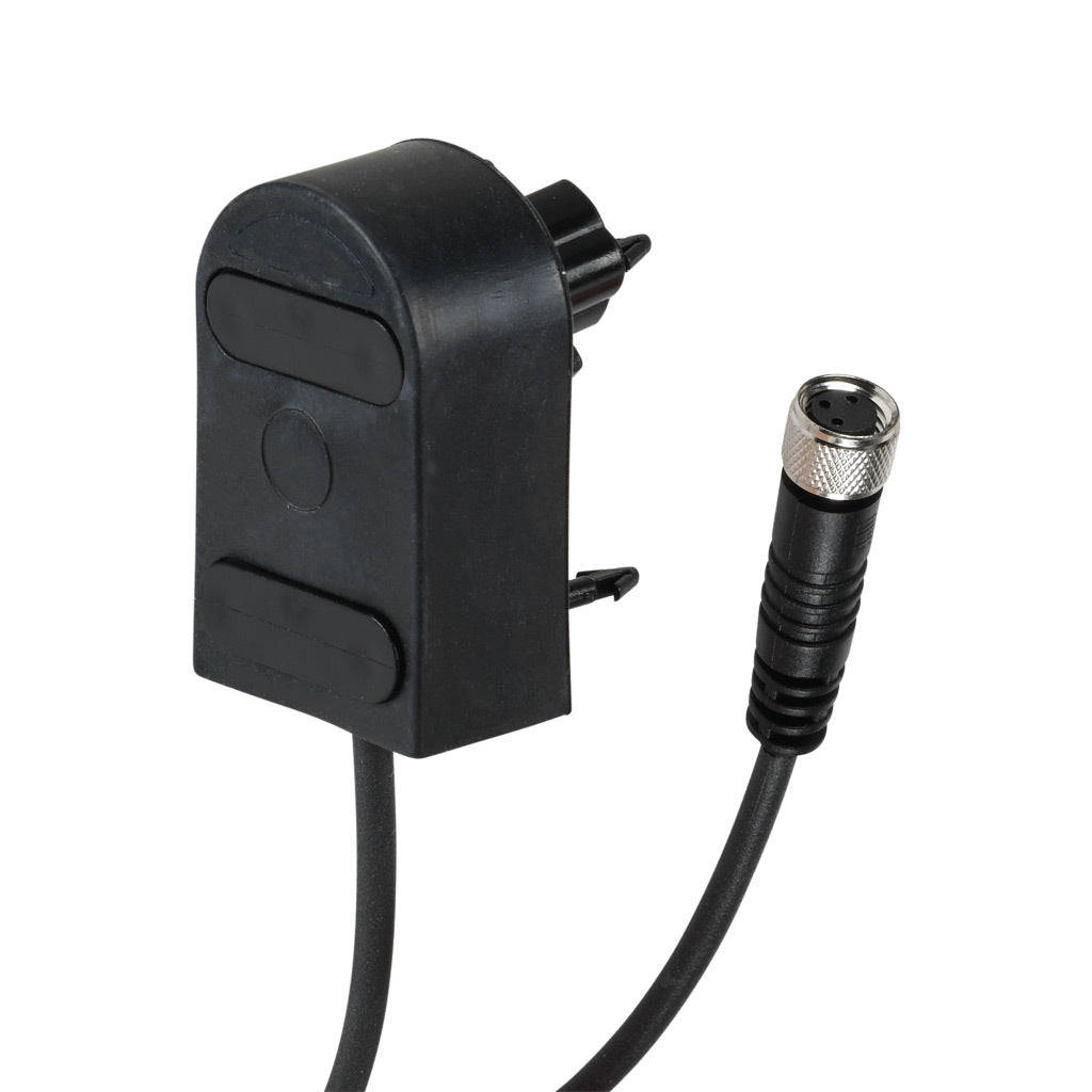 ASO Safety Solutions safety contact edge end cap, 1.6ft/0.5m cable length, 3-pin female M8. For use with 25 x 45mm safety contact edge.-1804-1386