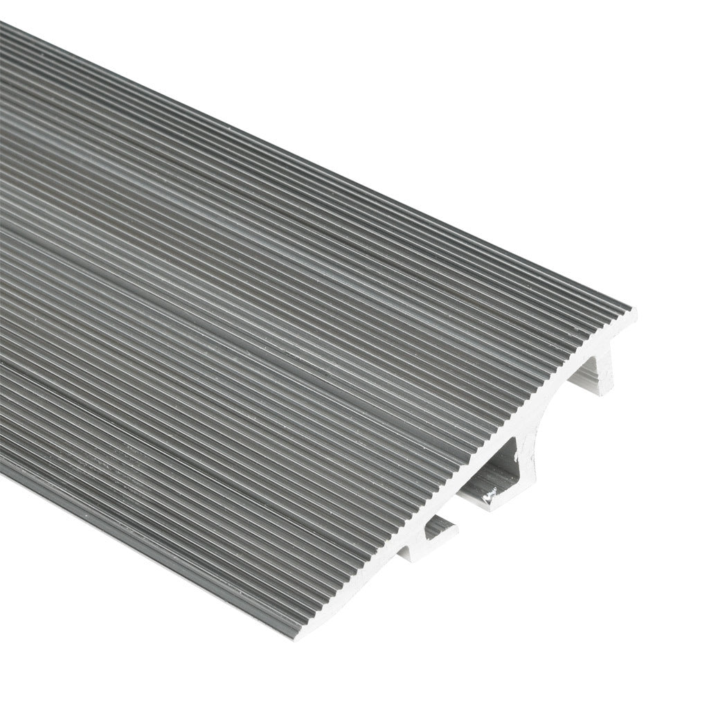 ASO Safety Solutions contact mat trim kit, aluminum. For use with 24 x 24in safety mats. Includes (4) trim corners and (4) mat trim pieces.-2010-0120