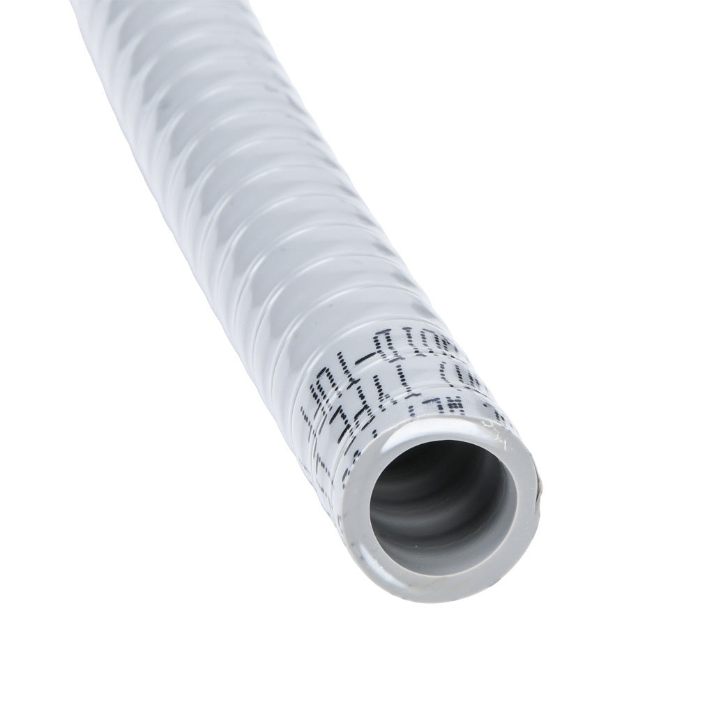 Atkore Liquid-Tuff 6000 liquid-tight flexible non-metallic conduit, embedded spiral rigid PVC, PVC wall, 3/8in trade size, gray, UL-1660 Listed, 100ft/30.4m coil length.-6001-30-00