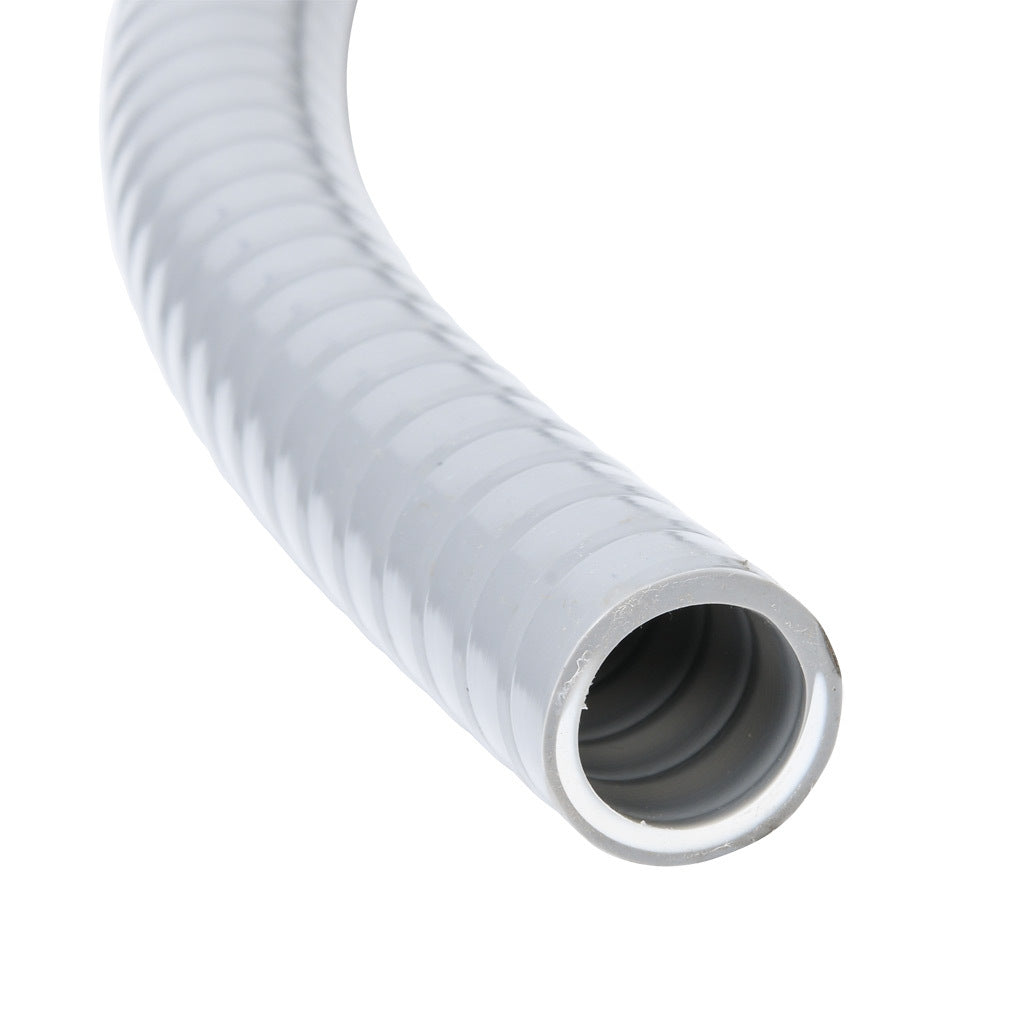 Atkore Liquid-Tuff 6000 liquid-tight flexible non-metallic conduit, embedded spiral rigid PVC, PVC wall, 1/2in trade size, gray, UL-1660 Listed, 100ft/30.4m coil length.-6002-30-00