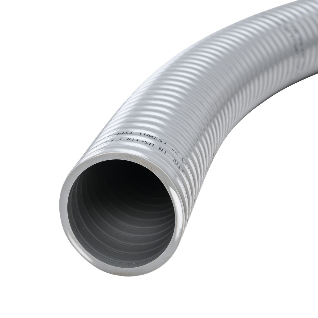 Atkore Liquid-Tuff 6000 liquid-tight flexible non-metallic conduit, embedded spiral rigid PVC, PVC wall, 2in trade size, gray, UL-1660 Listed, 50ft/15.2m coil length.-6007-24-00