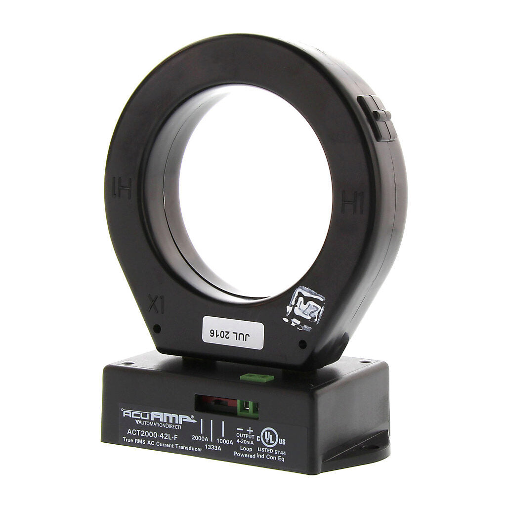 AcuAMP AC current transducer, 1-phase, fixed core, 0-1000, 0-1333, or 0-2000A selectable sensing range, 4-20 mA output.-ACT2000-42L-F