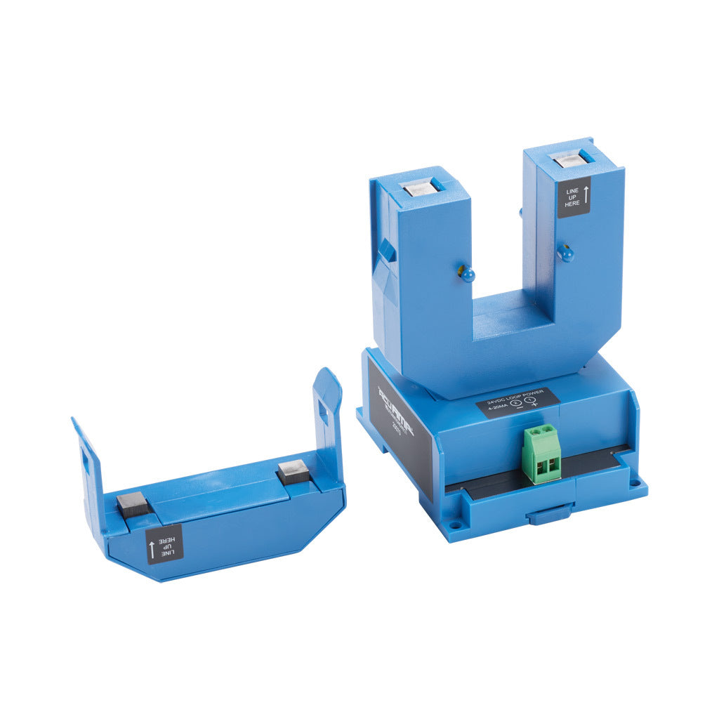 AcuAMP AC current transducer, 1-phase, split core, 0-600A sensing range, 4-20 mA output.-ACT600-42L-S