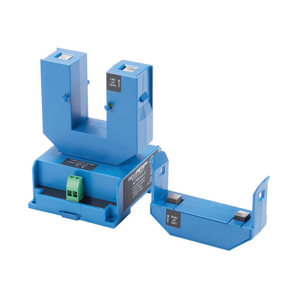 AcuAMP AC current transducer, 1-phase, split core, 0-600A sensing range, 4-20 mA output.-ACT600-42L-S