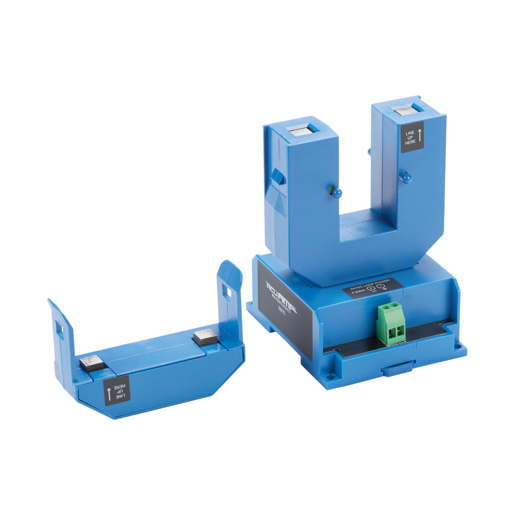 AcuAMP AC current transducer, 1-phase, split core, 0-800A sensing range, 4-20 mA output.-ACT800-42L-S