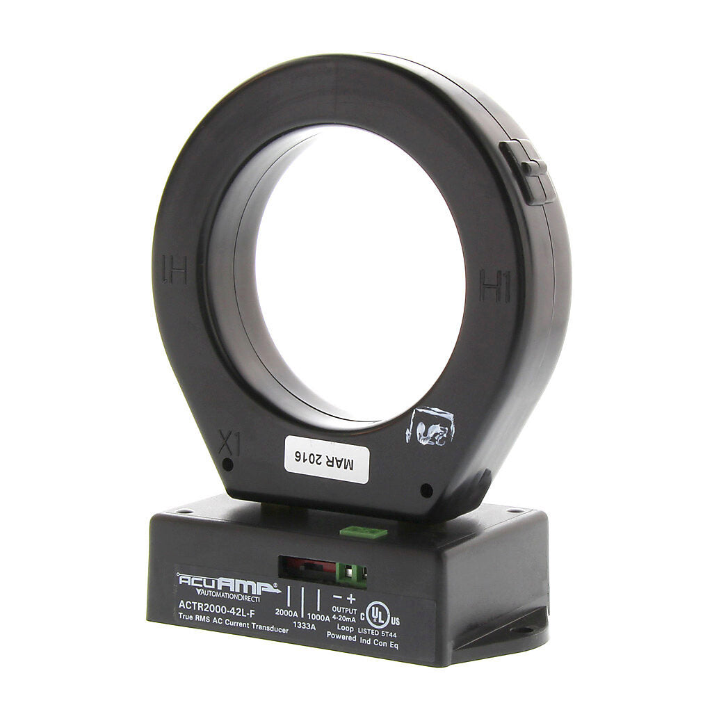 AcuAMP AC current transducer, 1-phase, fixed core, 0-1000, 0-1333, or 0-2000A selectable sensing range, True RMS, 4-20 mA output.-ACTR2000-42L-F