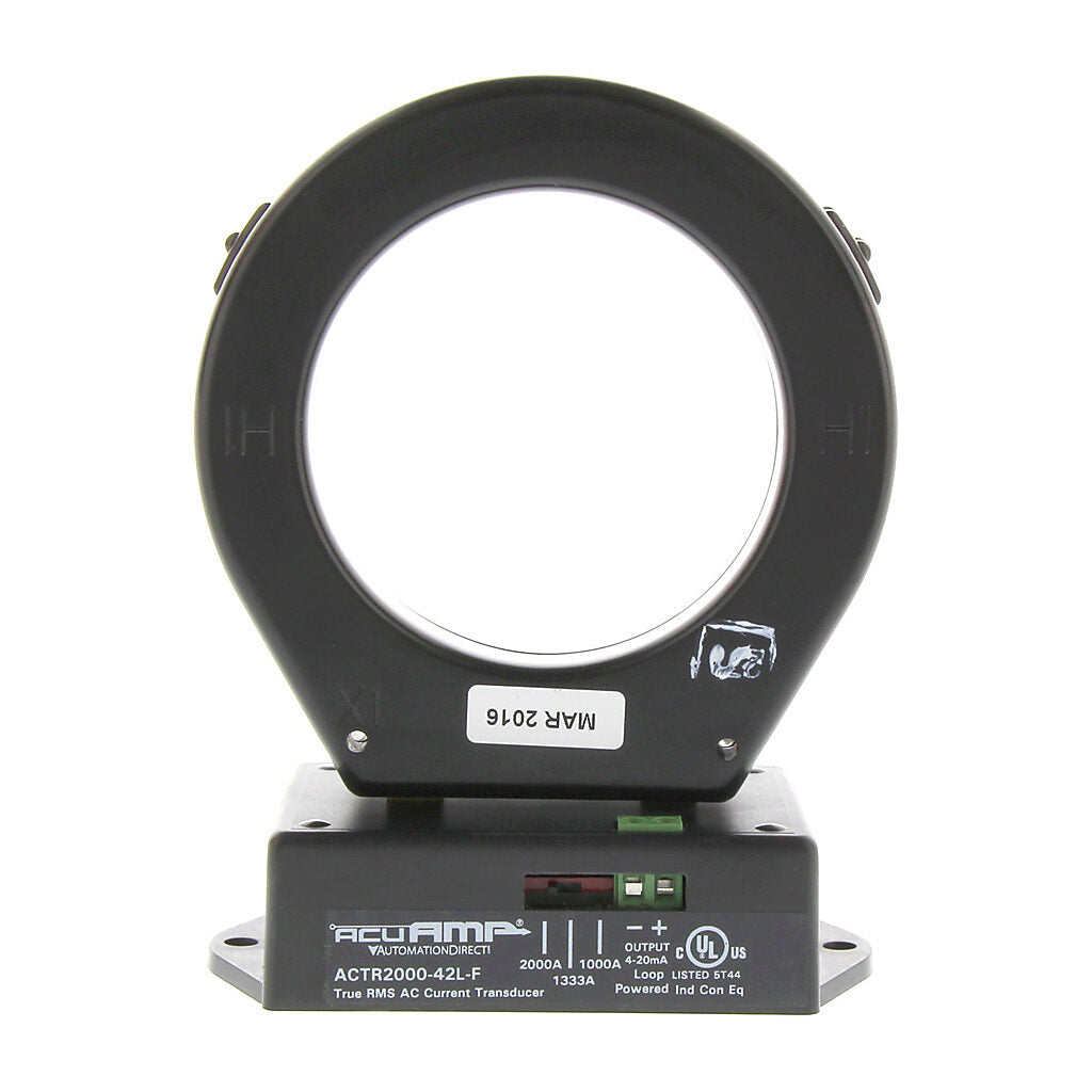 AcuAMP AC current transducer, 1-phase, fixed core, 0-1000, 0-1333, or 0-2000A selectable sensing range, True RMS, 4-20 mA output.-ACTR2000-42L-F