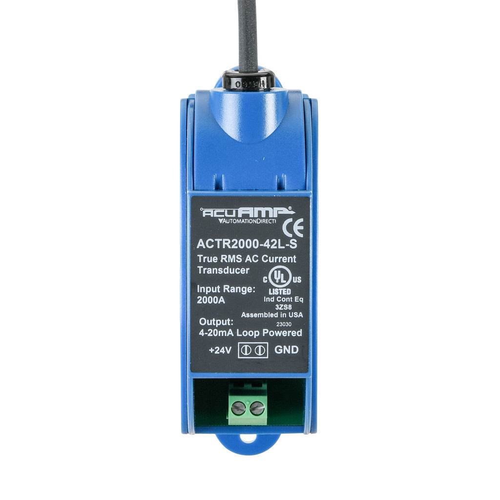 AcuAMP AC current transducer, 1-phase, flexible split core, 0-2000A sensing range, True RMS, 4-20 mA output.-ACTR2000-42L-S