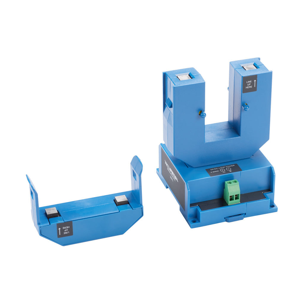 AcuAMP AC current transducer, 1-phase, split core, 0-800A sensing range, True RMS, 4-20 mA output.-ACTR800-42L-S